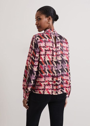 Phase Eight Lyla Satin Printed Shirts Multicolor Australia | MN3461289